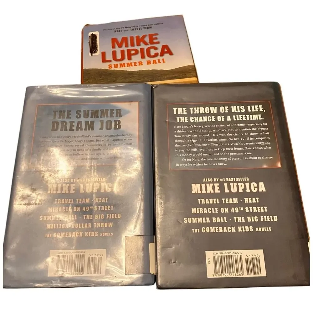 MIKE LUPICA‎ Books Lot of (3) Hardcover YOUTH SPORTS Fiction, Ex-Library